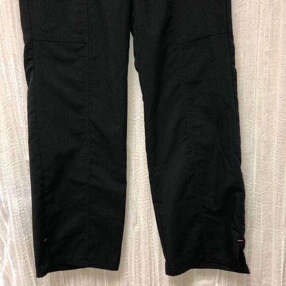 Scrubstar S Black four pocket w/pink trim details scrub bottom pants - Picture 4 of 14